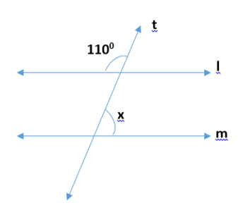 Adjoining figure l parallel to m