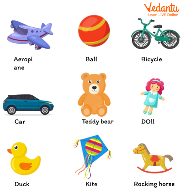 Name, Age, Favourite Toys English Vocabulary Game
