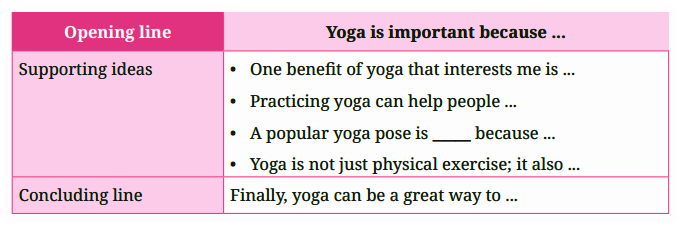 paragraph on yoga sentence starters