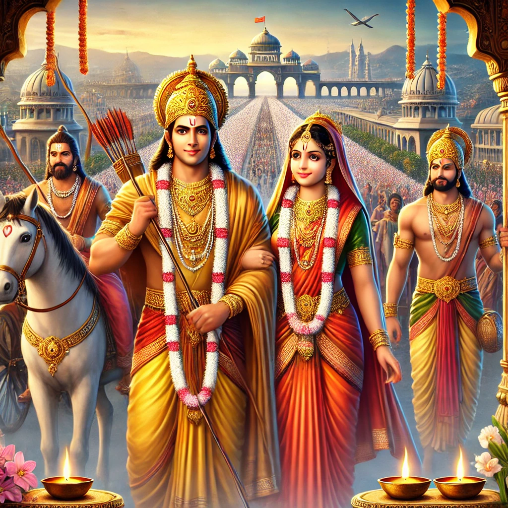 Lord Rama returned to Ayodhya.png