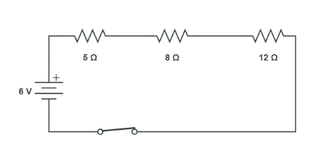 a Schematic Diagram of a Circuit Consisting of a Battery of Three Cells