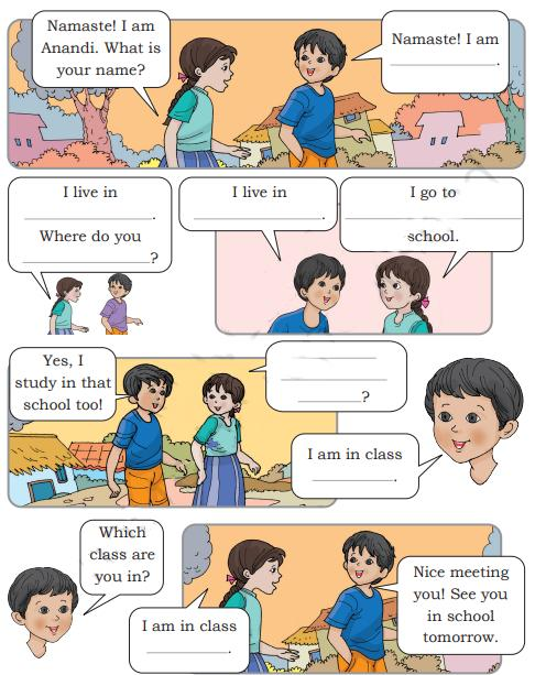 Complete the sentences of Rahul and Anandi for Class 3