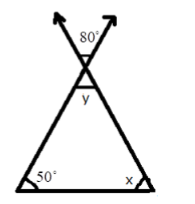Triangle with unknown x and y angels
