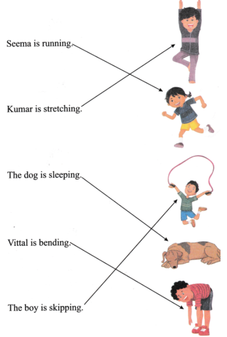 Match the actions with the pictures 1 solution