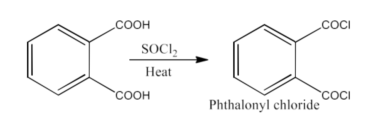 benzoyl chloride and the catalyst is aluminium chloride