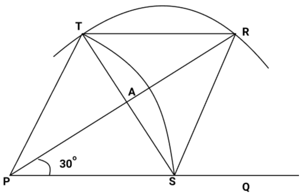 A rhombus PSTR with sides 3.6 cm