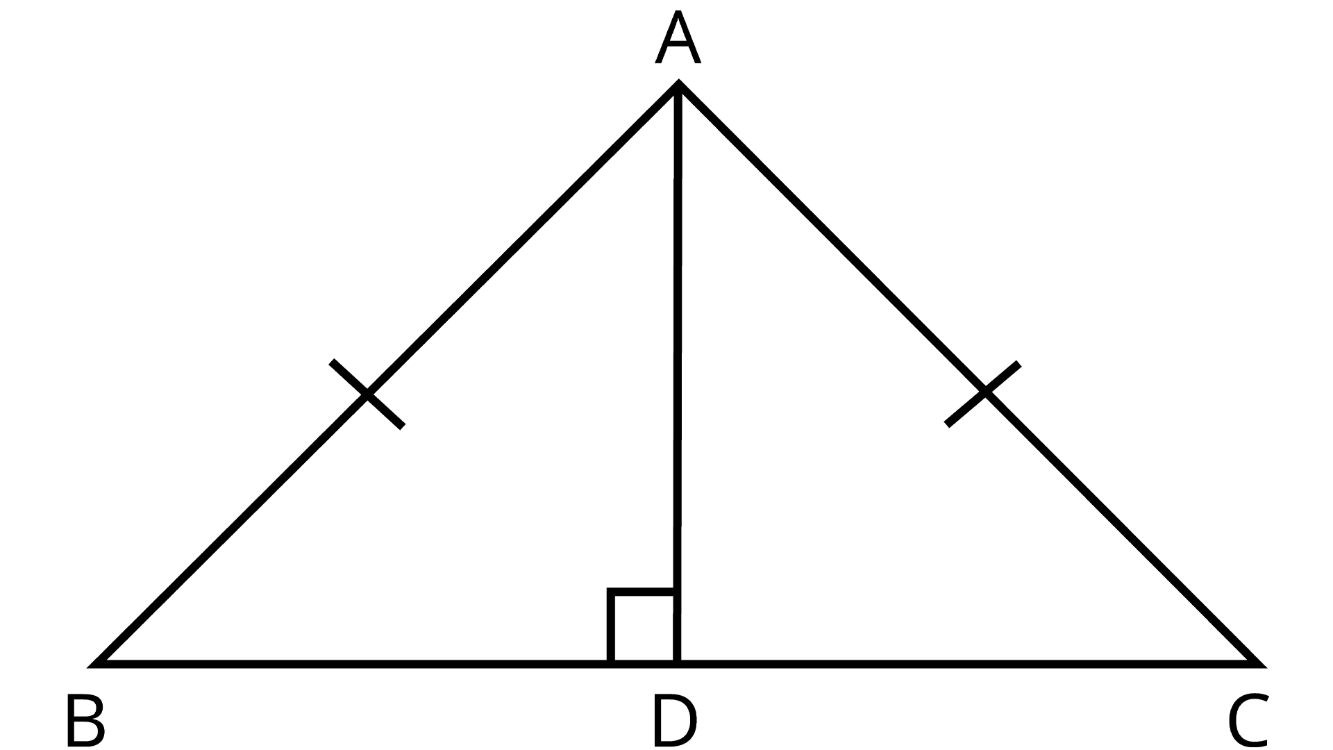 Isosceles Triangle BC with AB = AC