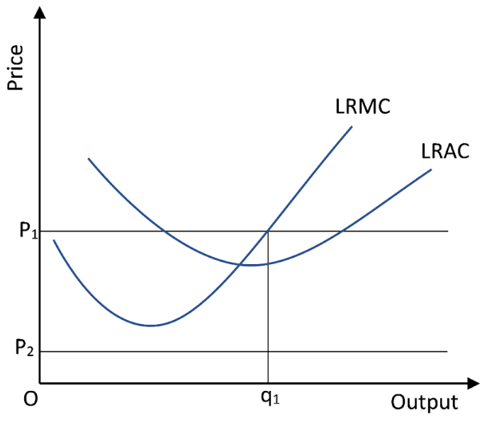 Case 1: Price greater than or equal to the minimum LRAC