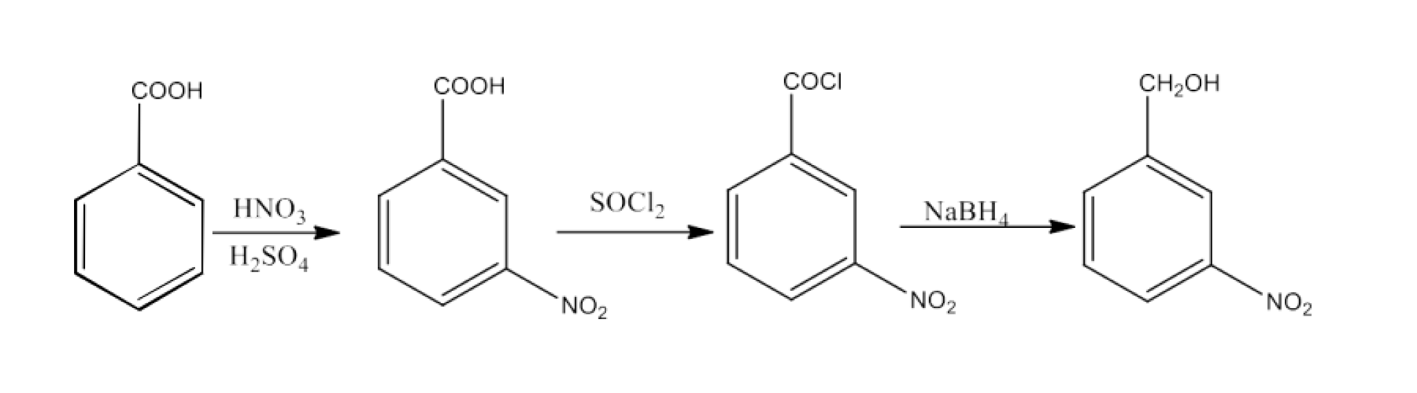 potassium benzoate and then benzoic acid