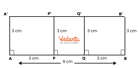 rectangle divided into 3 identical squares