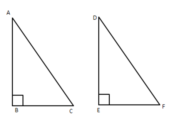 $ \vartriangle ABC $ and $ \vartriangle DEF $