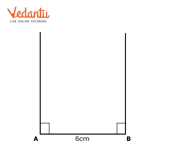 draw perpendicular lines at A and B (Fig. 3)