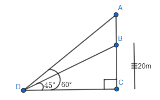 Two right angle triangle ADC and BDC