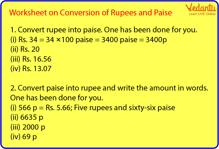 Convert Rupees Into Paise Learn Definition Facts And Examples