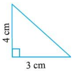 Triangle with height 3cm and base 4cm