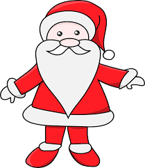santa claus face drawing for kids