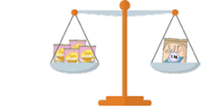 comparing daal packets and salt packet