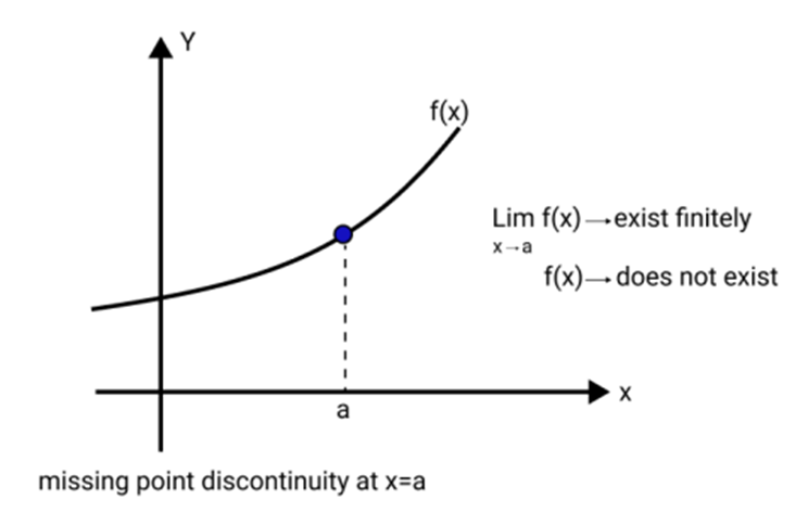 missing point disountinuity at x = a