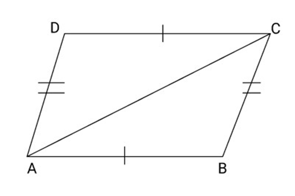 Pair of opposite sides of a quadrilateral is equal