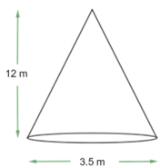 the volume of the conical pit