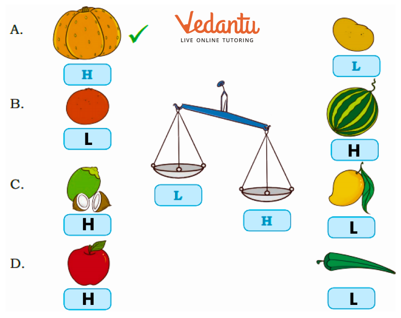 Solution for Select vegetables and fruits to balance