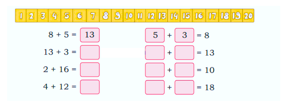 Show how you can add given numbers on ginladi 2