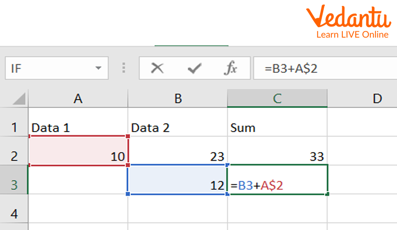 Mixed Cell Reference 2