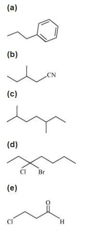 the IUPAC names of the following compounds