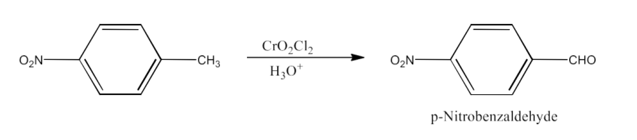 The product formed in this reaction is p-Nitrobenzaldehyde