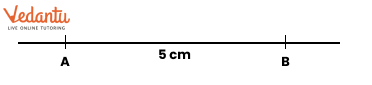 straight line with 5 cm