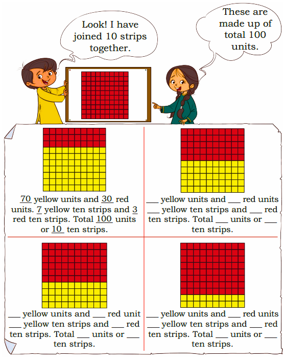 count yellow and red strips