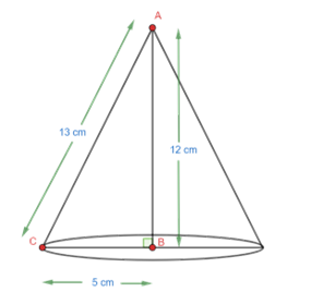 the triangle is revolved about the side