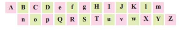 Sing it, loudly for the capital letters and softly for the small letters