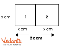 rectangle of slide of length 2x