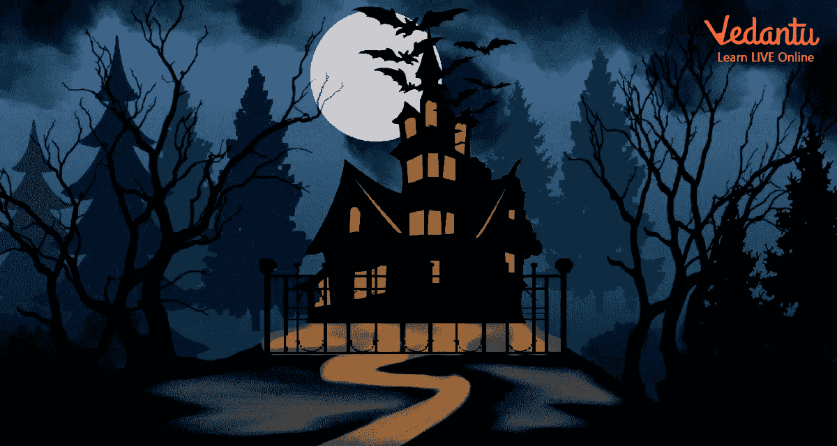 The dark house in a dark forest