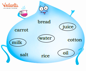 Circle the words for which you can use ‘drops of Answer