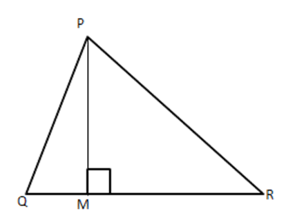 $ \vartriangle PQR$ right-angled at M