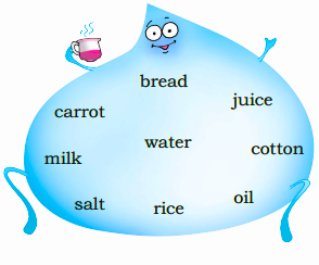 Circle the words for which you can use ‘drops of