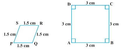 The given quadrilaterals PQRS and ABCD