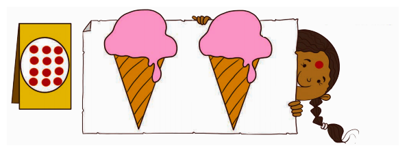 2 ice cream cones as cherries