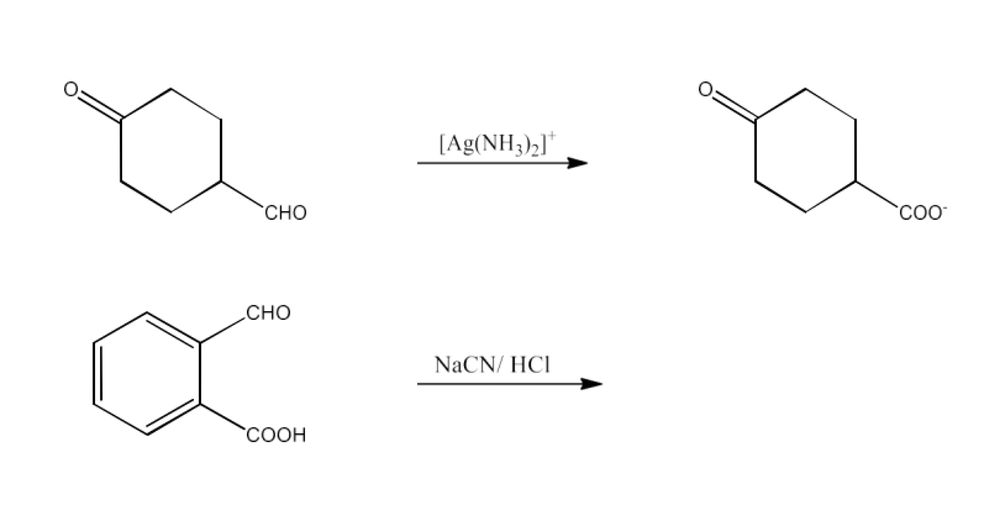 The tollen’s reagent will only reduce the aldehyde part