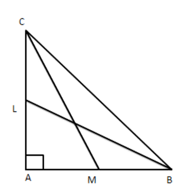 BL and CM are medians of $ \vartriangle ABC $ right angled at A