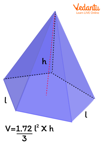 Volume of pentagonal pyramid