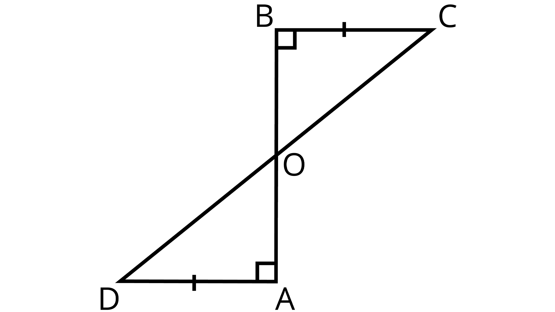 Figure showing AD and BC equal perpendiculars to a line segment AB