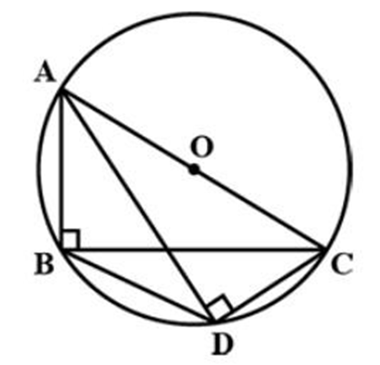 ADC are two right triangle with common hypotenuse AC.