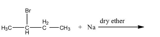 2- bromobutane and Sodium in the presence of dry ether