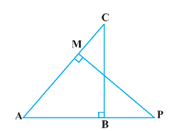 two right triangles, right angled at B and M respectively.png