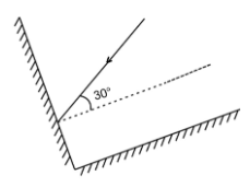 Draw the reflected ray from the second mirror