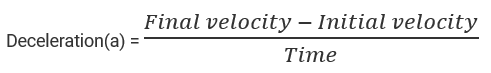 Deceleration Formula Physics | Solved Examples